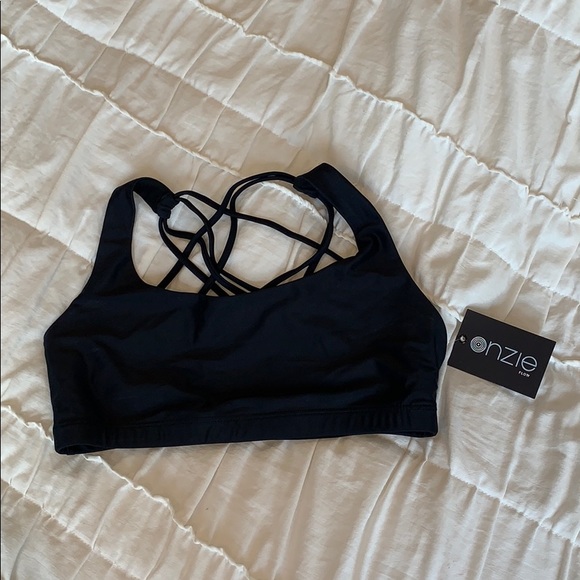Onzie Other - Black Strappy Sports Bra NWT